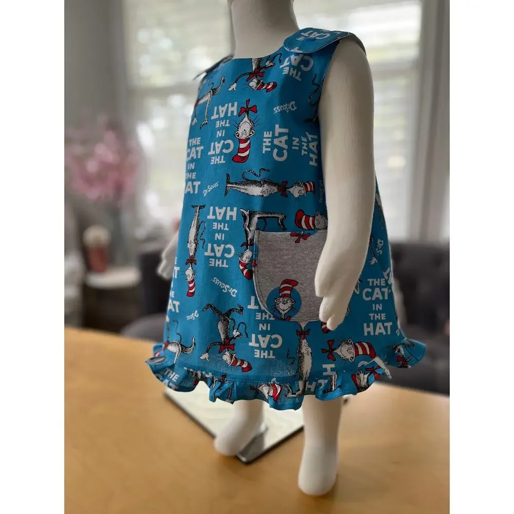 👗 2PIECE SET Handmade Dr. Seuss Baby Dress | Size 2T | Bloomers Included  👗